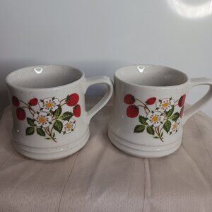 Set of 2 Sheffield Strawberries and Cream Coffee Mugs